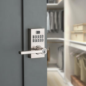 Kwikset SmartCode 917 LED keypad illuminates for night entry