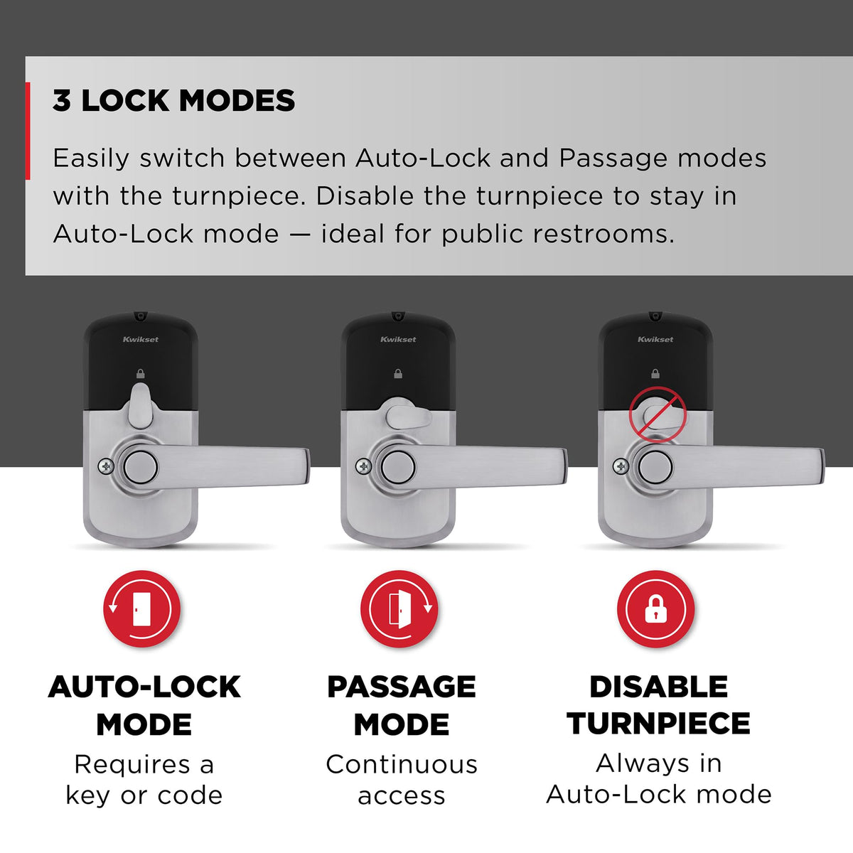 Kwikset SmartCode 955 backlit keypad for easy entry in low light.