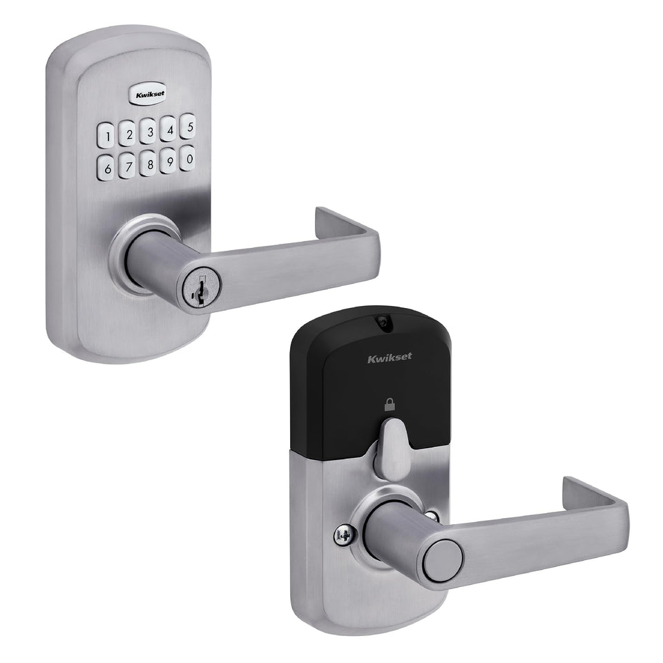 Kwikset SmartCode 955 keypad close-up for quick, secure keyless access.