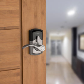 Kwikset SmartCode 955 Pembroke lever withstands high-traffic use