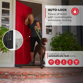 Kwikset SmartCode 270 customizable codes support up to 50 users for flexible access.