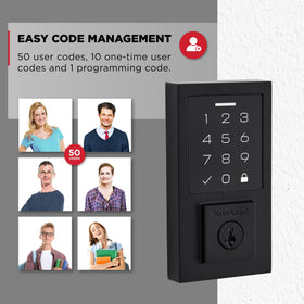 Kwikset SmartCode 270 intrusion alert helps deter tampering and unauthorized access.