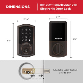 Kwikset SmartCode 270 low-light keypad aids night entry.