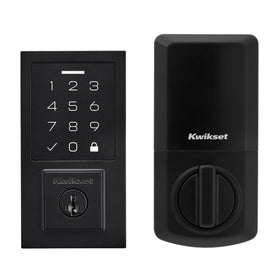 Kwikset SmartCode 270 touchpad entry with backlit keypad for easy keyless access.