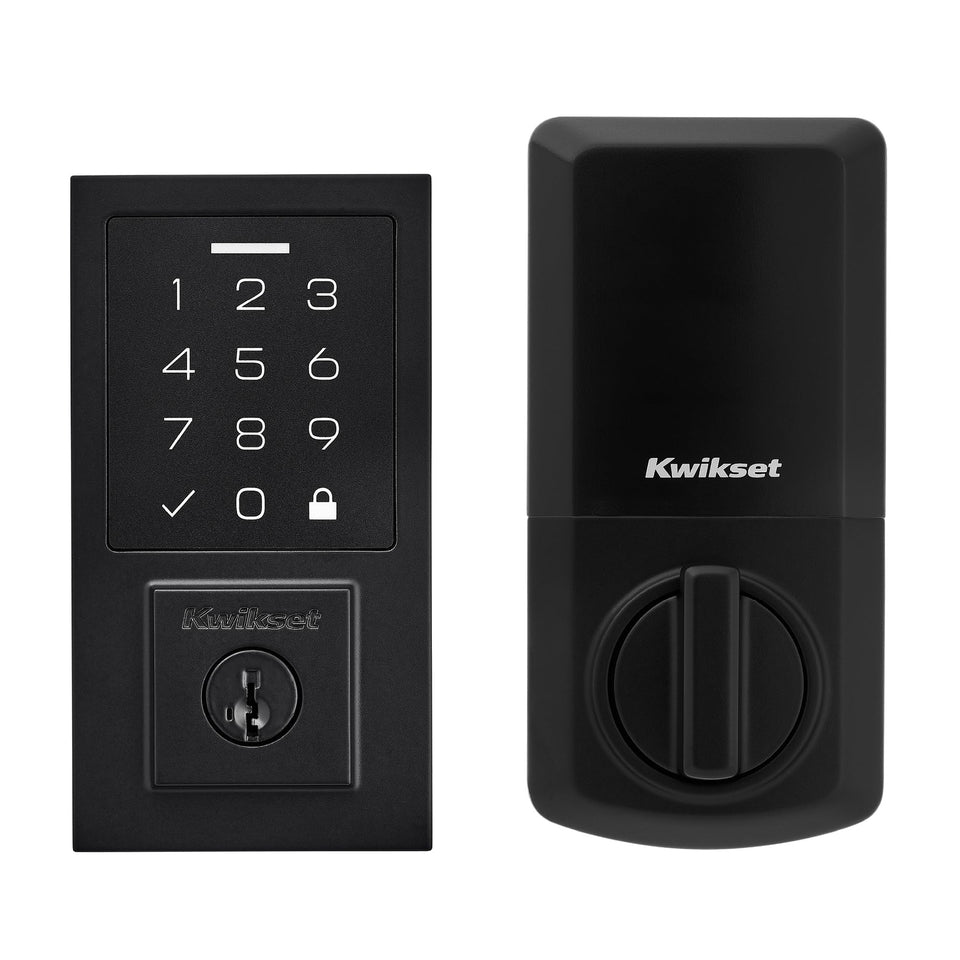 Kwikset SmartCode 270 touchpad entry with backlit keypad for easy keyless access.