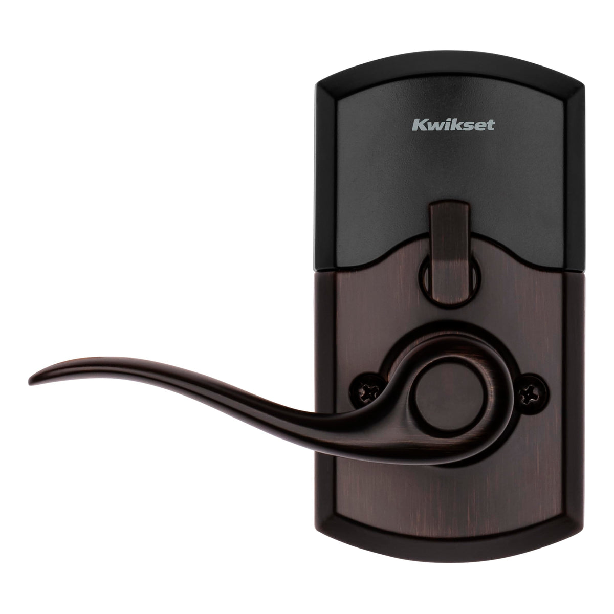 Kwikset SmartKey security offers quick rekeying without tools.