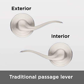 Kwikset Tustin door lever installed for closet and hallway use
