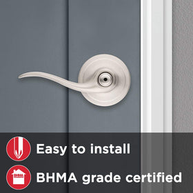 Kwikset Tustin easy-install reversible lever for left- or right-handed doors.