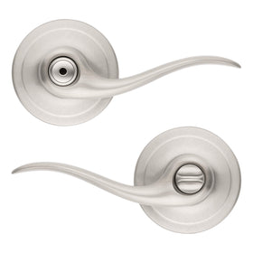 Kwikset Tustin interior privacy lever for bedroom or bathroom doors.