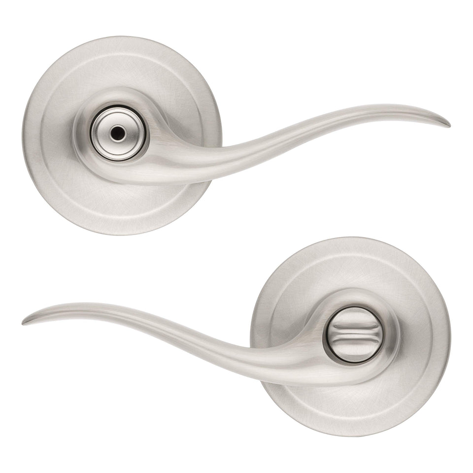 Kwikset Tustin interior privacy lever for bedroom or bathroom doors.