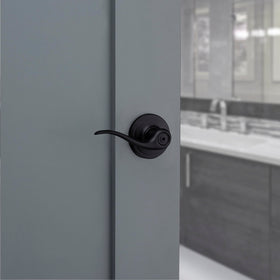 Kwikset Tustin bedroom door use emphasizes everyday ease