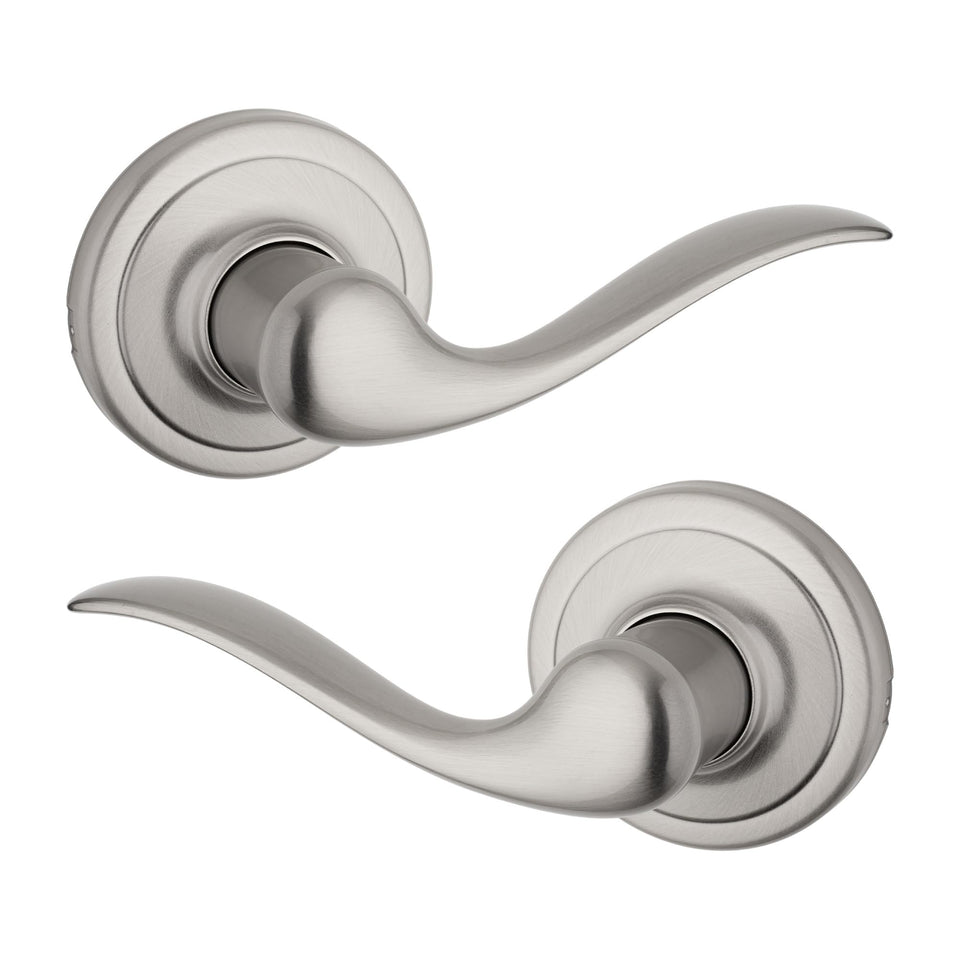 Kwikset Tustin satin nickel lever close-up showing smooth operation for daily use