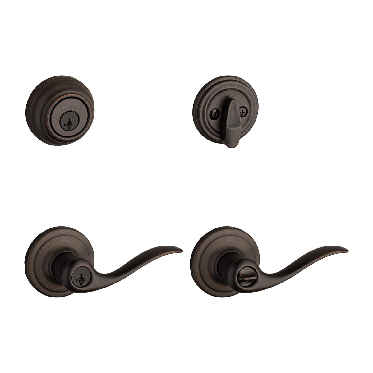Kwikset Tustin lever with wave design offers smooth, comfortable entry