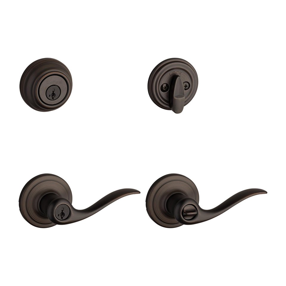 Kwikset Tustin lever with wave design offers smooth, comfortable entry