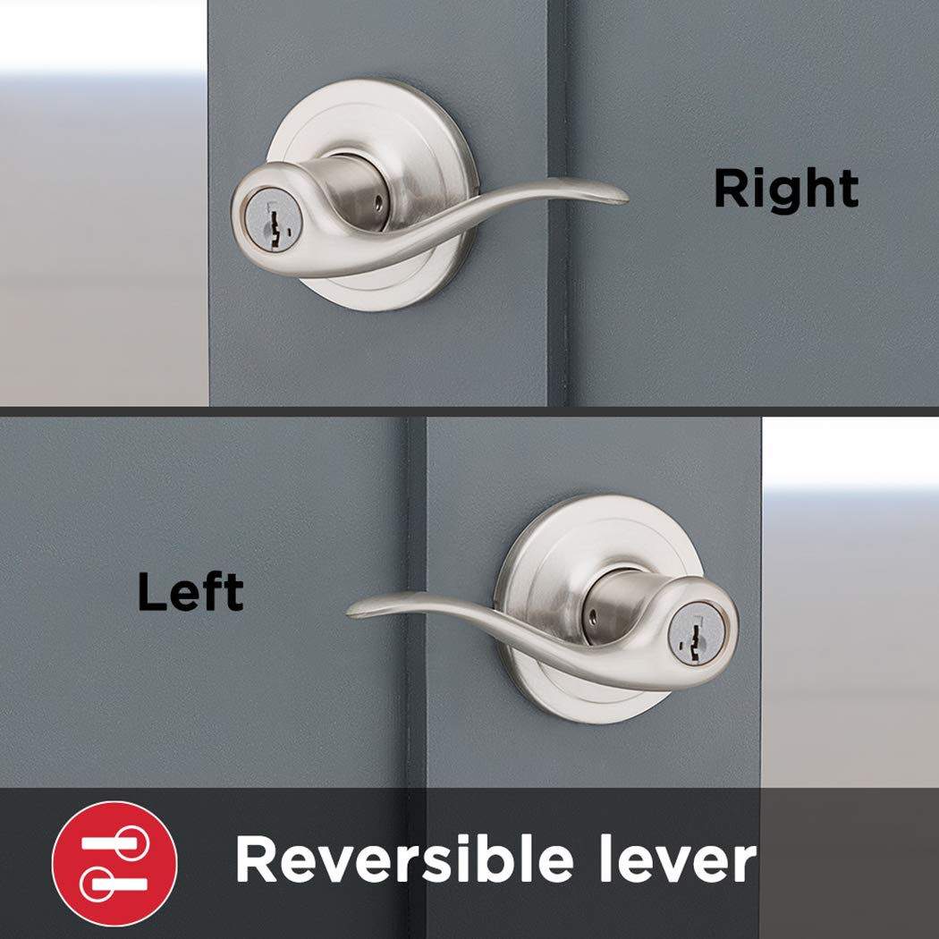 Microban protection shown on Kwikset Tustin hardware surface.