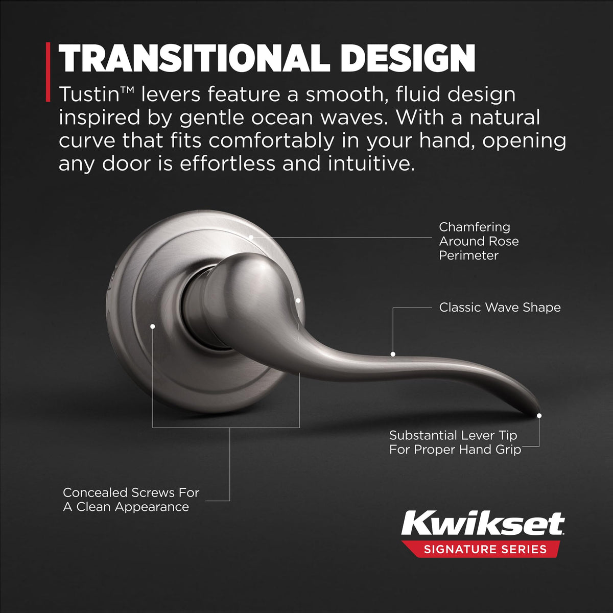 Kwikset Tustin with Microban protection keeps surfaces cleaner