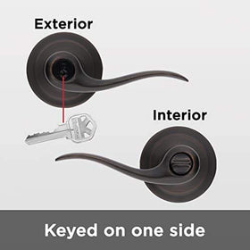Kwikset Tustin with Microban protection reduces microbes on high-touch hardware.