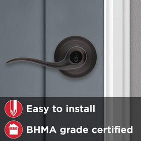 Kwikset Tustin package includes keys and installation hardware for easy setup.