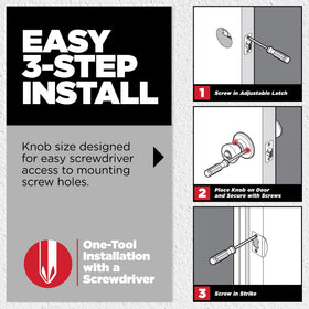 Kwikset Tylo adjustable latch ensures fit on standard doors