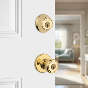 Kwikset Tylo deadbolt keyed entry for exterior doors with added privacy.
