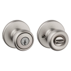 Kwikset Tylo exterior keyed entry knob on front door for secure access