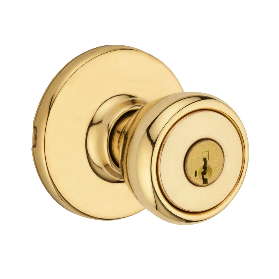 Kwikset Tylo exterior keyed entry knob close-up showing secure front door access
