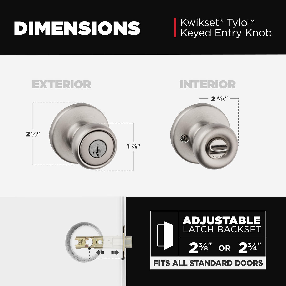 Kwikset Tylo with Microban protection stays cleaner longer