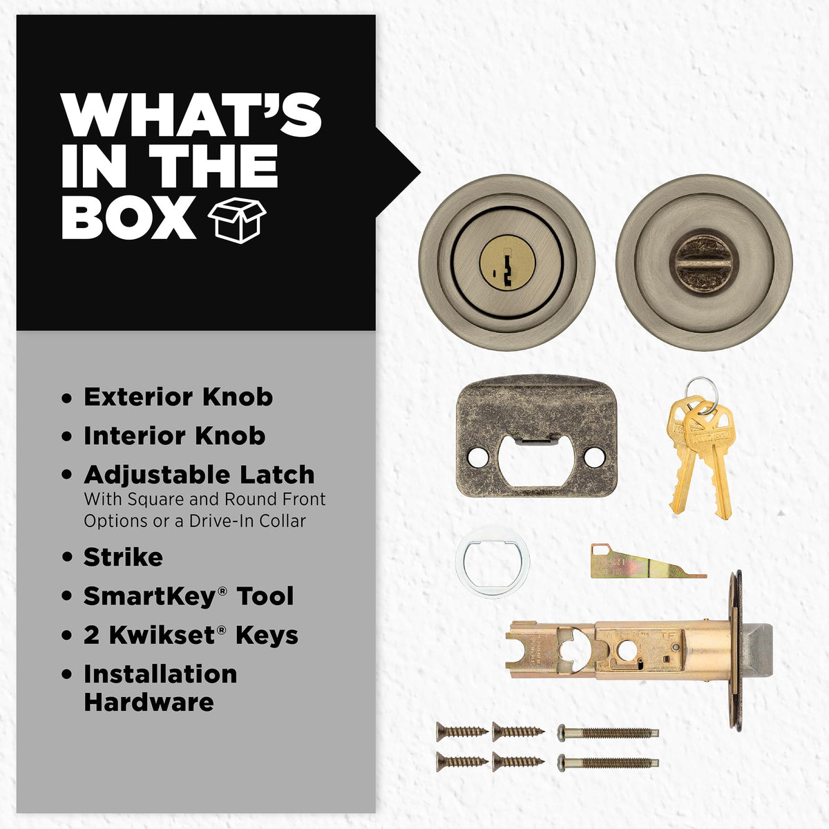 Kwikset Tylo fits standard doors 1-3/8 to 1-3/4 inches thick.