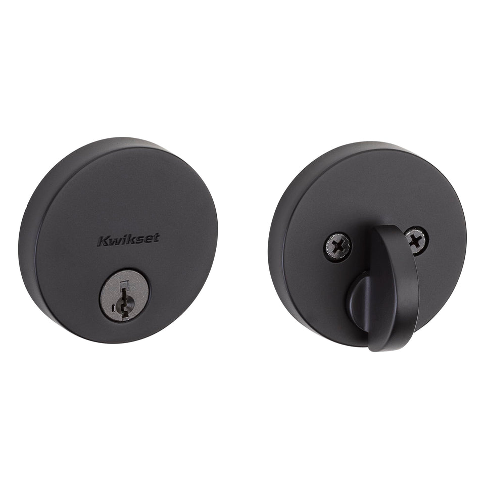 Kwikset Uptown exterior keyed front entry image showing secure access.