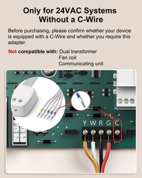 KWRNVO 24-volt AC systems without C-wire upgrade option