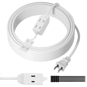 Kxable 2-prong extension cable with 25 ft reach and flat design for easy placement