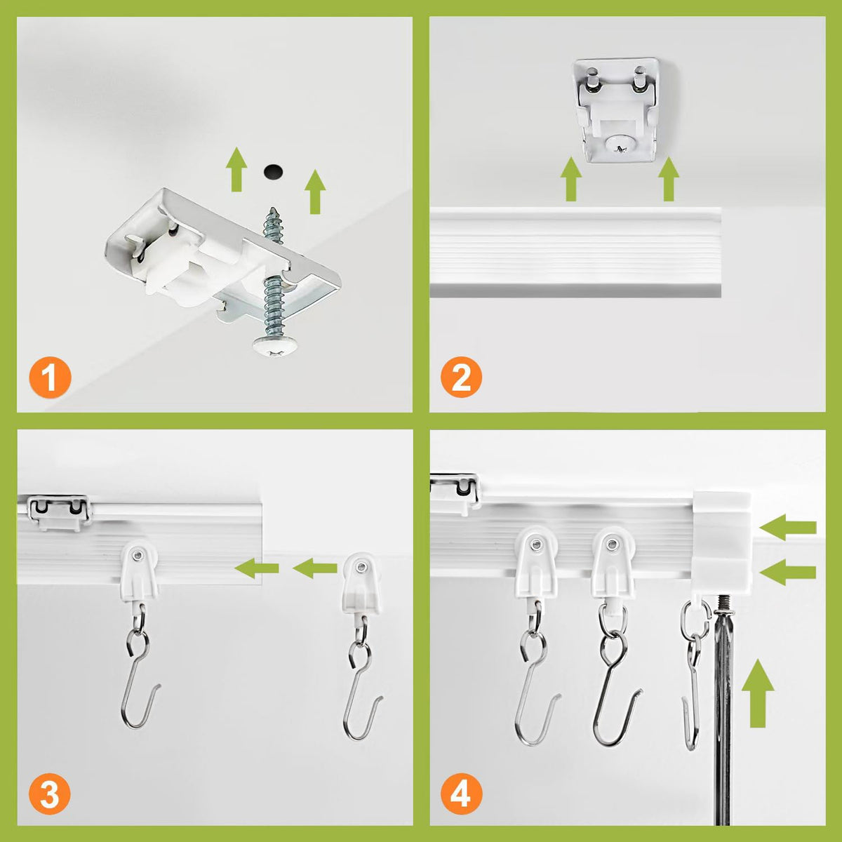 KXLIFE ceiling track suitable for window drapery and room dividers.