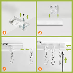 KXLIFE ceiling track suitable for window drapery and room dividers.