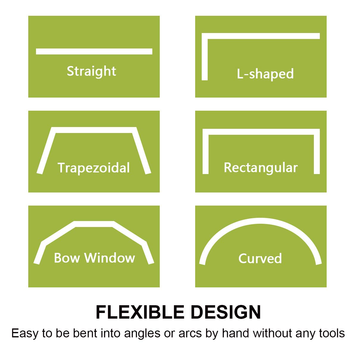 KXLIFE RV curtain track supports lightweight to heavy fabrics.