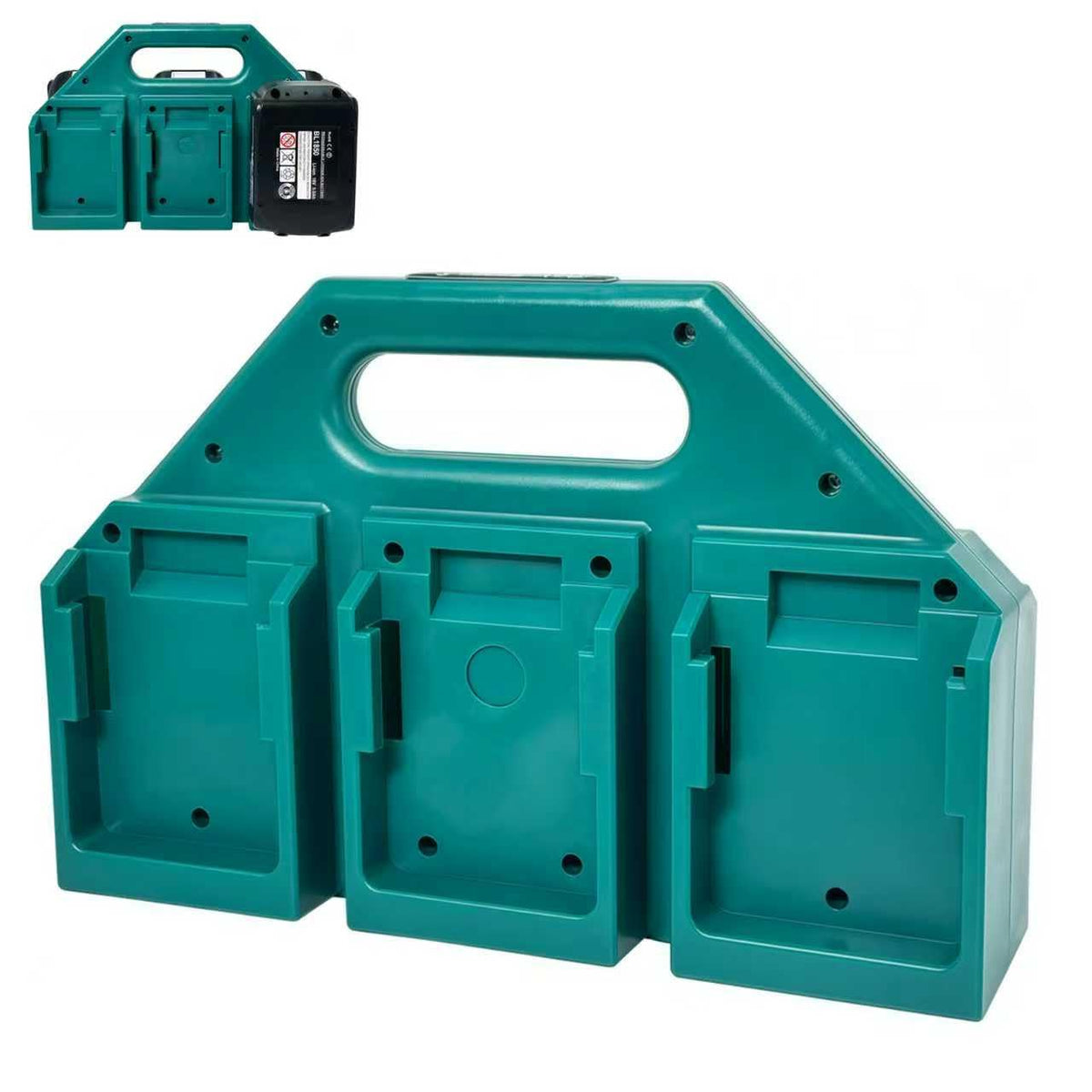 Kxufoae 6-slot Makita battery holder front view for quick access and organization.