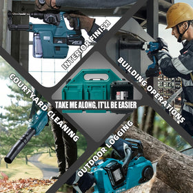 Kxufoae 6-slot Makita battery holder inside view keeps batteries secure during transport.