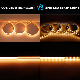 KXZM COB LED strip at 24V setup delivers strong brightness for large areas.