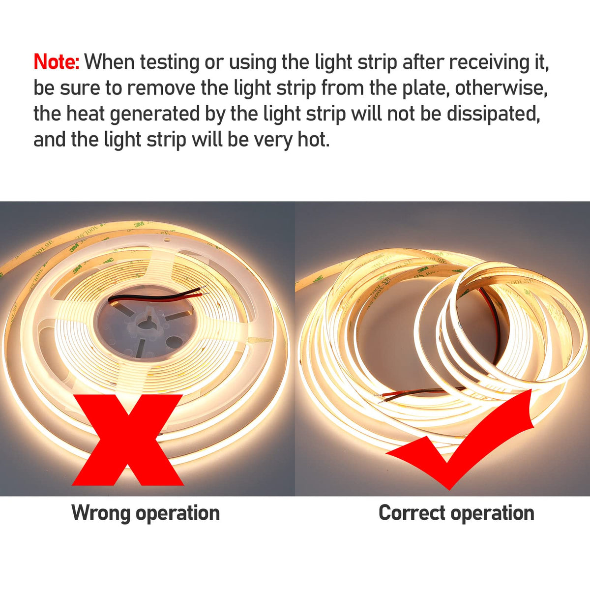 KXZM COB LED strip is cuttable and self-adhesive for easy interior decorating.