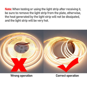 KXZM COB strip provides 11000lm brightness at 24V for vivid ambience.