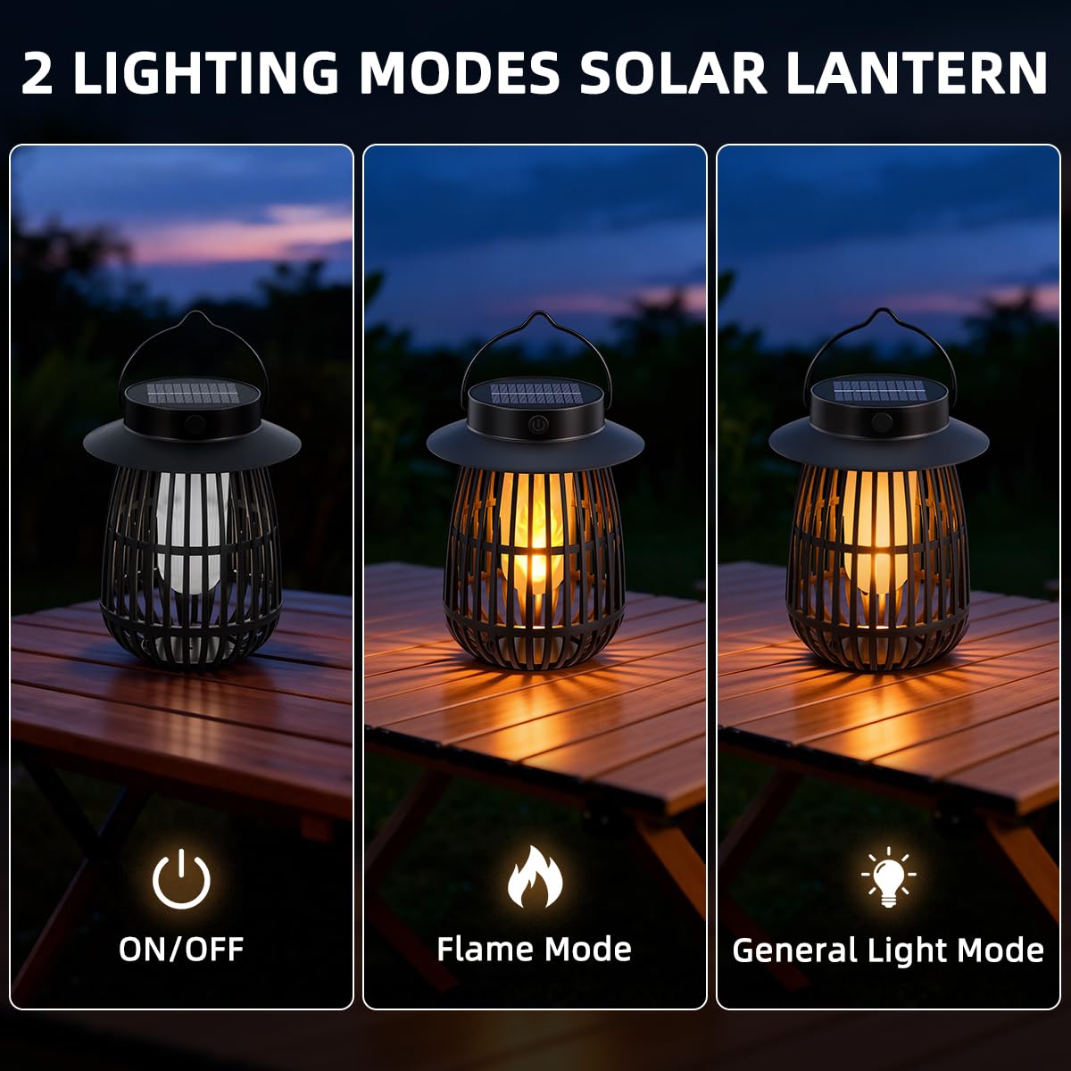 KYEKIO Gen2 4-pack lantern set for patios and gardens