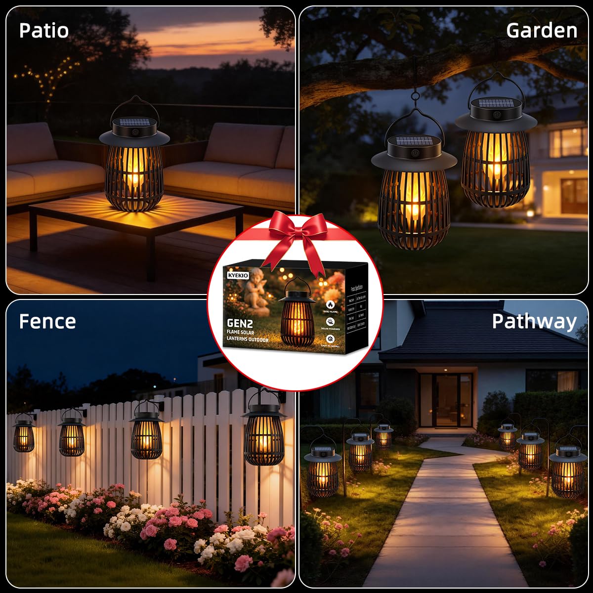 KYEKIO Gen2 lantern fence-design adds elegant outdoor charm