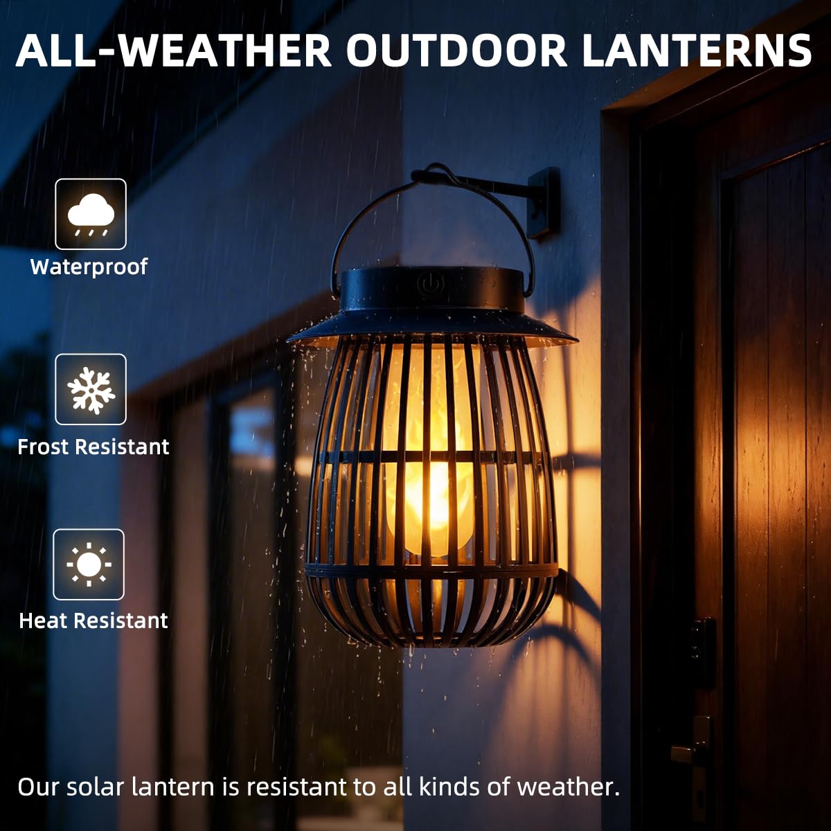 KYEKIO Gen2 lantern hanging on a tree for garden lighting