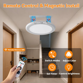 KYEKIO remote-controlled ceiling light lets you adjust color and brightness from a distance.