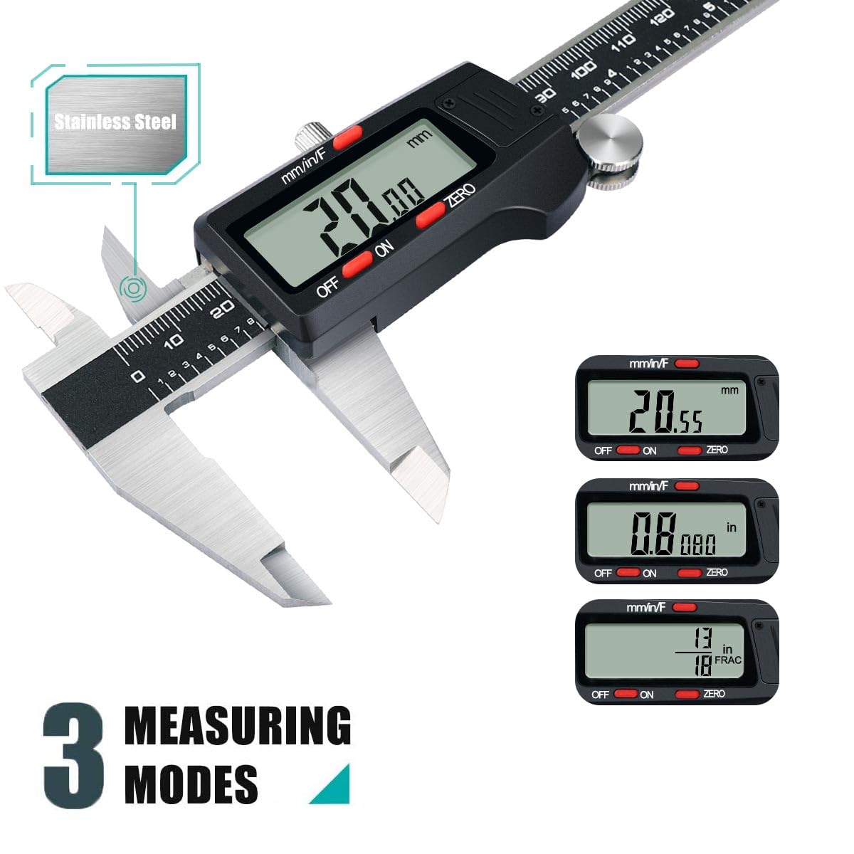 Kynup caliper featuring knurled thumb roller for smooth positioning