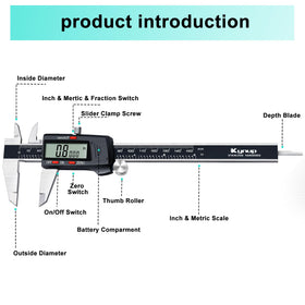 Kynup digital caliper with stainless steel body for durable use