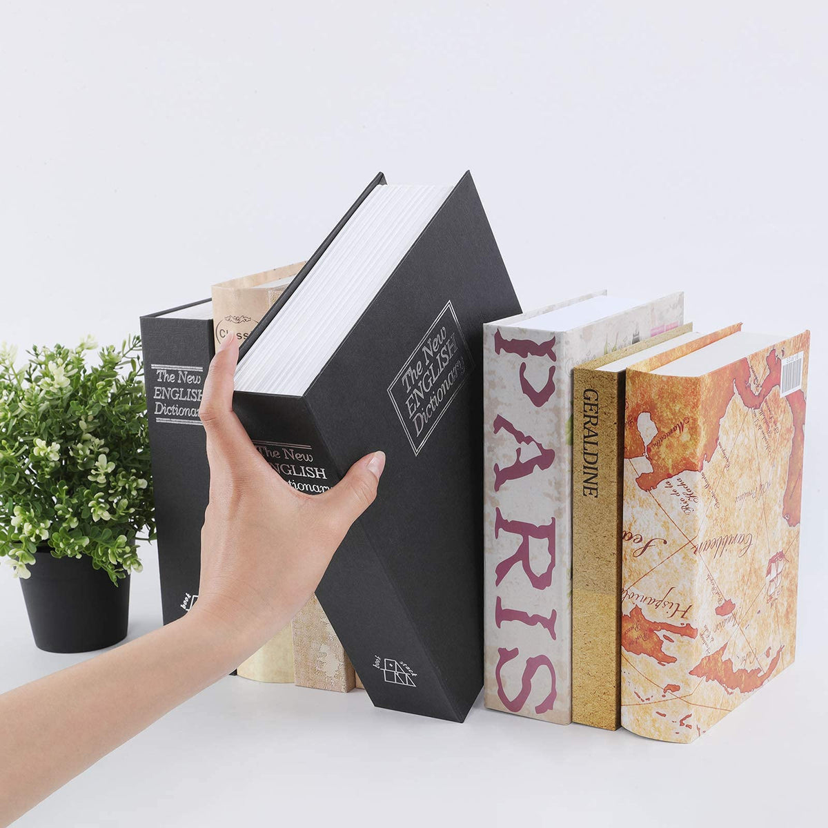 KYODOLED book safe open interior displays ample storage capacity.