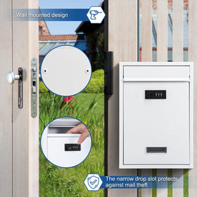 Kyodoled locking wall mount mailbox simple three-step assembly guide.