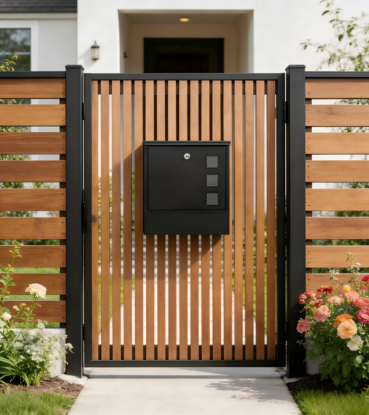 KYODOLED front-porch installation example showing secure placement and easy access