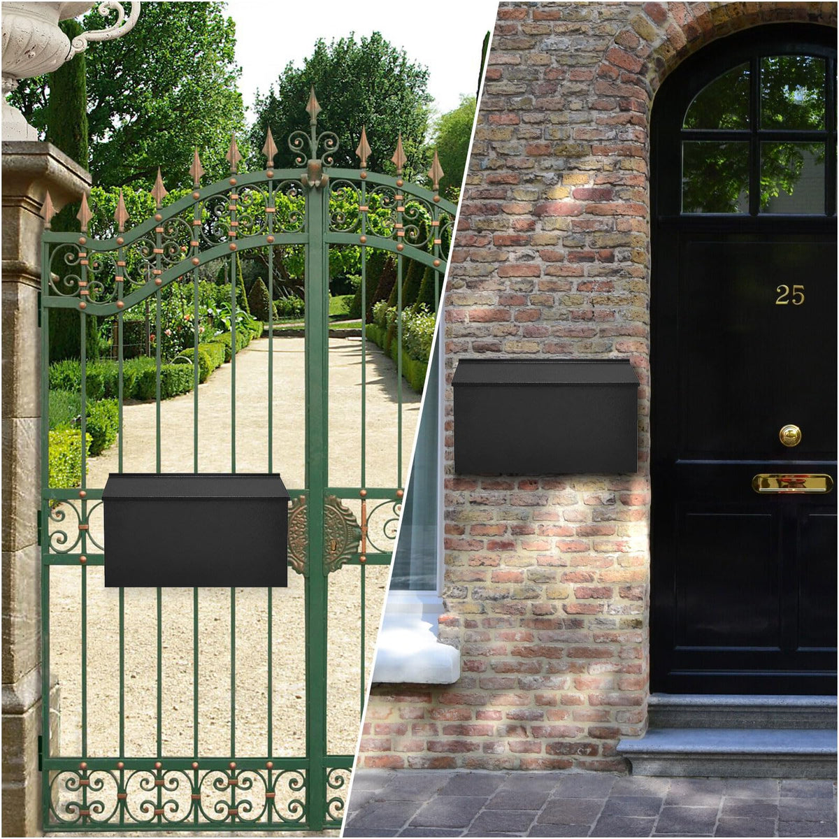 KYODOLED locking wall mount mailbox weather protection cap guards against rain.