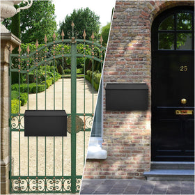 KYODOLED locking wall mount mailbox weather protection cap guards against rain.
